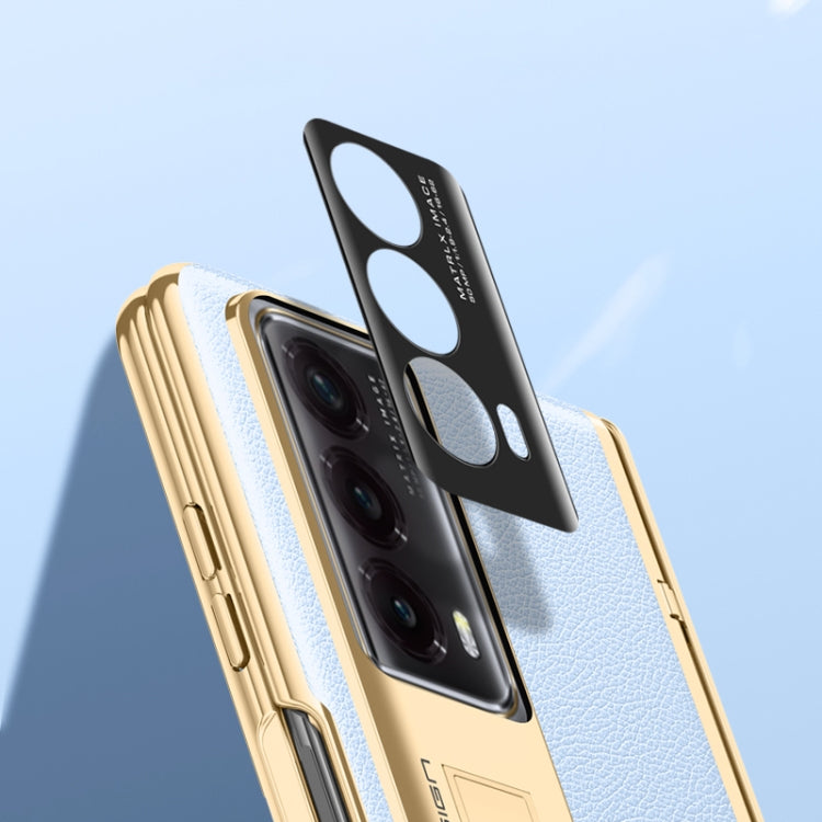 For Honor Magic Vs2 Electroplated Case-film Integral Hinge Shockproof Phone Case(Blue) - Honor Cases by PMC TechLife | Online Shopping South Africa | PMC TechLife | Buy Now Pay Later Mobicred