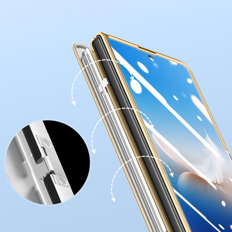 For Honor Magic Vs2 Electroplated Case-film Integral Hinge Shockproof Phone Case(Blue) - Honor Cases by PMC TechLife | Online Shopping South Africa | PMC TechLife | Buy Now Pay Later Mobicred