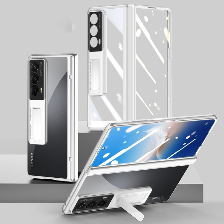 For Honor Magic Vs2 Electroplated Case-film Integral Hinge Shockproof Phone Case(White) - Honor Cases by PMC TechLife | Online Shopping South Africa | PMC TechLife | Buy Now Pay Later Mobicred