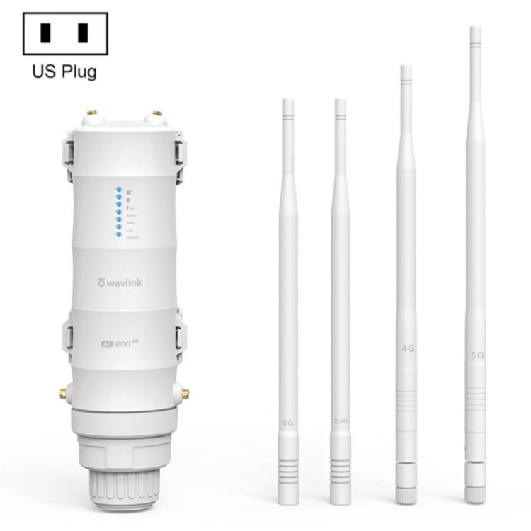 WAVLINK WN572HE4D AC1200 4G LTE WiFi Dual Band 4 Detachable Antennas Router, Plug:US Plug - free shipping - PMC Jewellery - Order now!