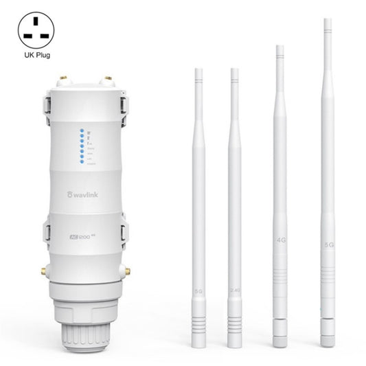 WAVLINK WN572HE4D AC1200 4G LTE WiFi Dual Band 4 Detachable Antennas Router, Plug:UK Plug - free shipping - PMC Jewellery - Order now!
