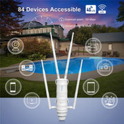 WAVLINK WN572HE4D AC1200 4G LTE WiFi Dual Band 4 Detachable Antennas Router, Plug:US Plug