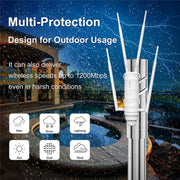 WAVLINK WN572HE4D AC1200 4G LTE WiFi Dual Band 4 Detachable Antennas Router, Plug:US Plug