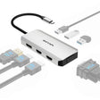 WAVLINK UMD304 Converter USB-C to Dual HD 4K 60Hz  HUB 7-in-1 Laptop Docking Station - free shipping - PMC TechLife - Order now!