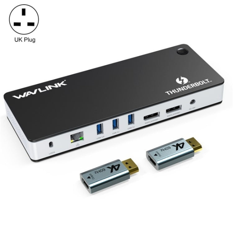WAVLINK UTD21H 11 in 1 4K Dual DisplayPort Hub Converter Thunderbolt 3 Docking Station, Plug:UK Plug - free shipping - PMC Jewellery - Order now!
