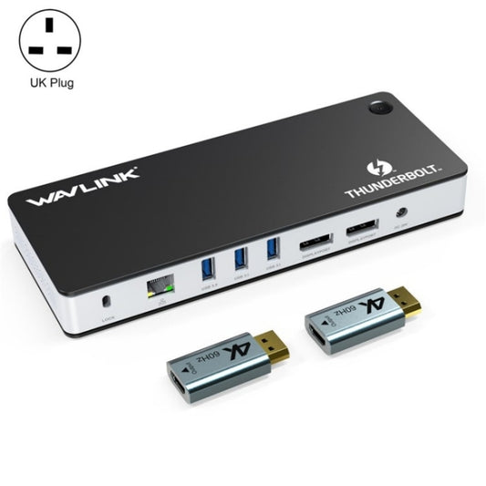 WAVLINK UTD21H 11 in 1 4K Dual DisplayPort Hub Converter Thunderbolt 3 Docking Station, Plug:UK Plug - free shipping - PMC Jewellery - Order now!