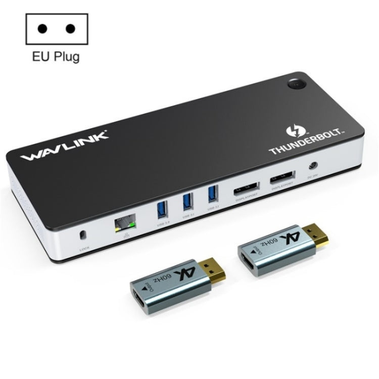 WAVLINK UTD21H 11 in 1 4K Dual DisplayPort Hub Converter Thunderbolt 3 Docking Station, Plug:EU Plug - free shipping - PMc TechLife - Order now!