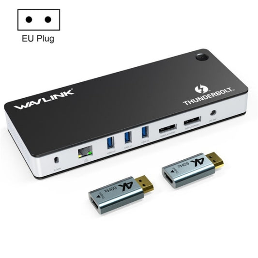 WAVLINK UTD21H 11 in 1 4K Dual DisplayPort Hub Converter Thunderbolt 3 Docking Station, Plug:EU Plug - free shipping - PMC Jewellery - Order now!