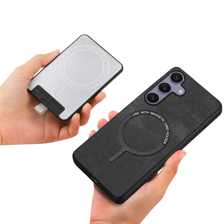 For Samsung Galaxy S25+ 5G Retro Splitable Magnetic Card Bag Leather Phone Case(Black) - Galaxy Phone Cases by PMC Jewellery | Online Shopping South Africa | PMC Jewellery | Buy Now Pay Later Mobicred