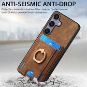 For Samsung Galaxy S25+ 5G Retro Splitable Magnetic Card Bag Leather Phone Case(Brown)