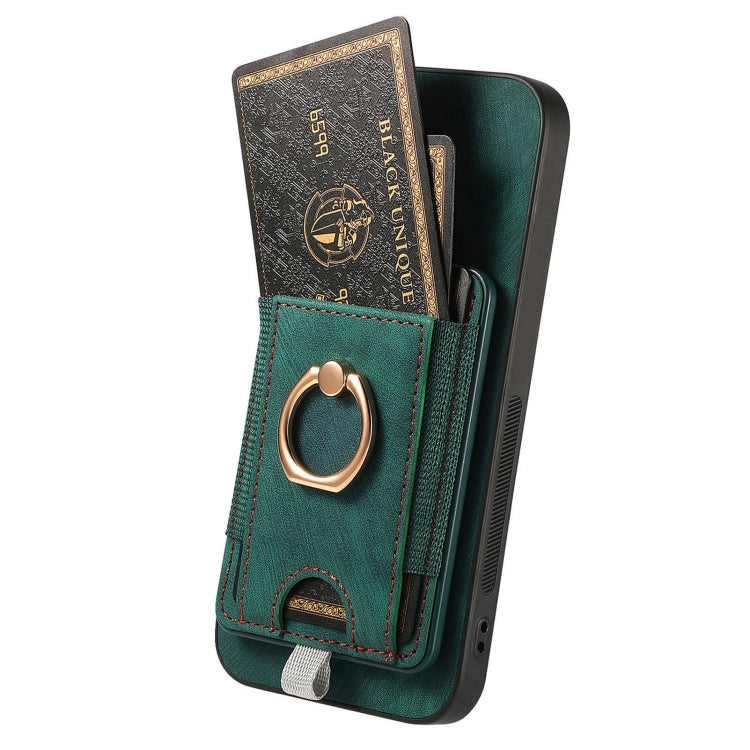 For Samsung Galaxy S25+ 5G Retro Splitable Magnetic Card Bag Leather Phone Case(Green) - Galaxy Phone Cases by PMC Jewellery | Online Shopping South Africa | PMC Jewellery | Buy Now Pay Later Mobicred