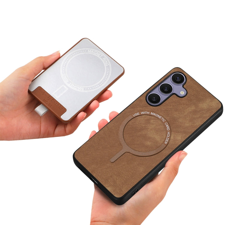 For Samsung Galaxy S25 Ultra 5G Retro Splitable Magnetic Card Bag Leather Phone Case(Brown) - Galaxy Phone Cases by PMC Jewellery | Online Shopping South Africa | PMC Jewellery | Buy Now Pay Later Mobicred