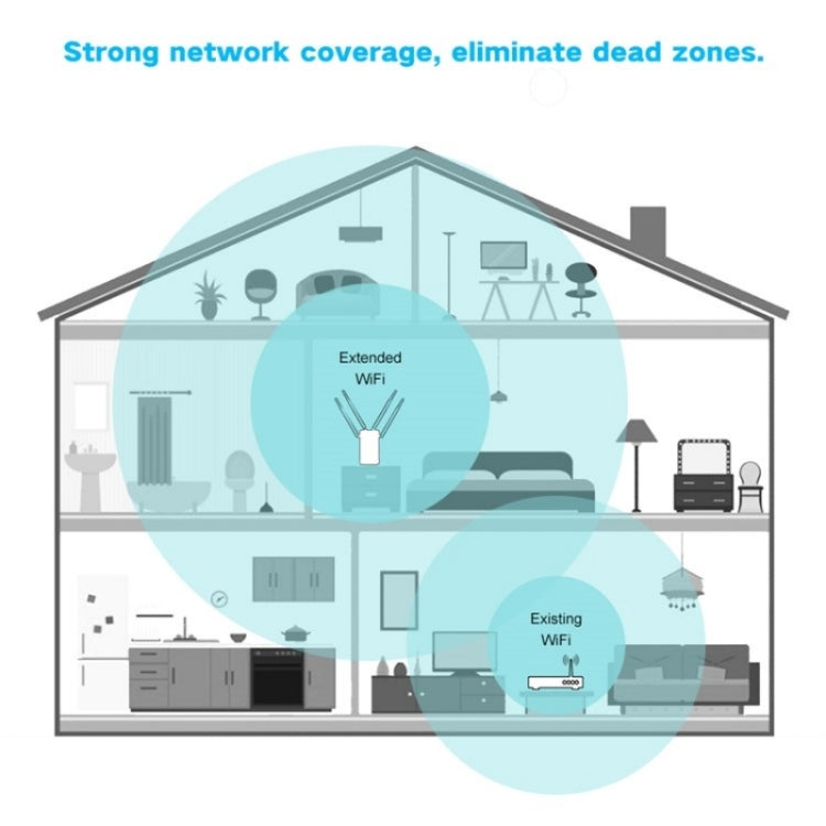 WAVLINK WN579A3 Home WiFi Extender 1200Mbps 2.4GHz / 5GHz Dual Band AP Wireless Router, Plug:EU Plug
