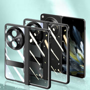 For OPPO Find N3 Electroplated Case-film Integral Hinge Shockproof Phone Case(Gold)