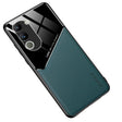 For vivo Y200 Global All-inclusive Leather Organic Glass Phone Case(Green) - vivo Cases by PMC TechLife | Online Shopping South Africa | PMC TechLife | Buy Now Pay Later Mobicred