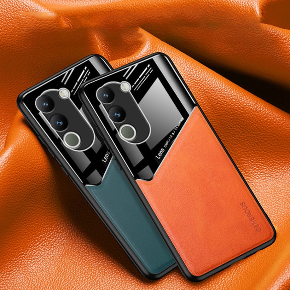 For vivo Y200 Global All-inclusive Leather Organic Glass Phone Case(Green)