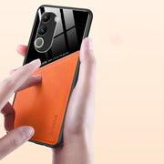 For vivo Y200 Global All-inclusive Leather Organic Glass Phone Case(Green)