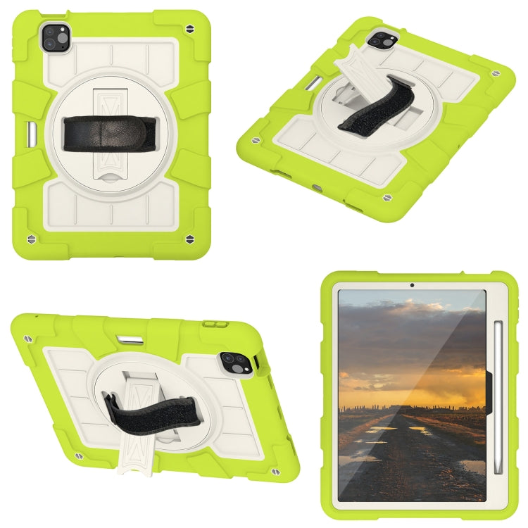For iPad Air 11 2024 Silicone Hybrid PC Shockproof Tablet Case with Shoulder Strap(Love Birds Green) - iPad Air 11 2024 Cases by PMC TechLife | Online Shopping South Africa | PMC TechLife | Buy Now Pay Later Mobicred