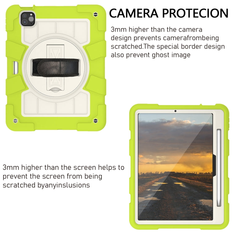 For iPad Air 11 2024 Silicone Hybrid PC Shockproof Tablet Case with Shoulder Strap(Love Birds Green) - iPad Air 11 2024 Cases by PMC TechLife | Online Shopping South Africa | PMC TechLife | Buy Now Pay Later Mobicred