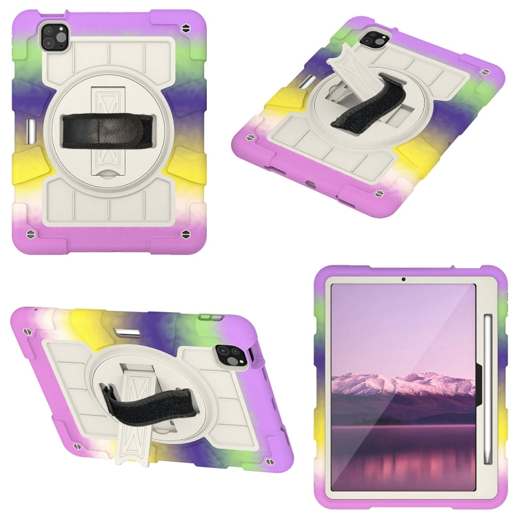 For iPad Air 11 2025 / 2024 Silicone Hybrid PC Shockproof Tablet Case with Shoulder Strap(Colorful Purple) - free shipping - PMC TechLife - Order now!