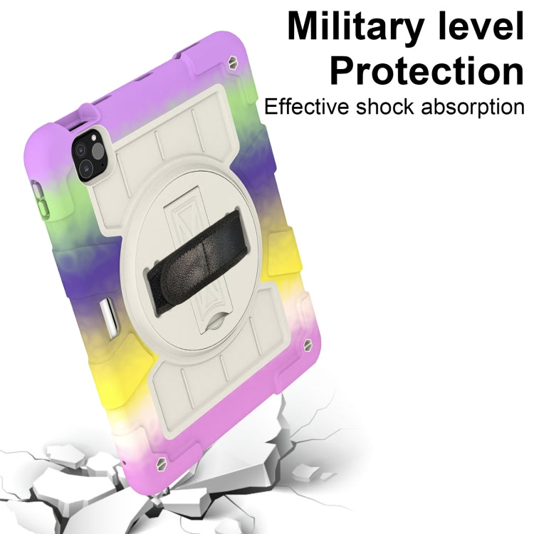 For iPad Air 11 2025 / 2024 Silicone Hybrid PC Shockproof Tablet Case with Shoulder Strap(Colorful Purple) - free shipping - PMC TechLife - Order now!
