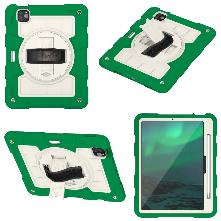 For iPad Pro 11 2024 Silicone Hybrid PC Shockproof Tablet Case with Shoulder Strap(Classic Green) - iPad Pro 11 2024 Cases by PMC TechLife | Online Shopping South Africa | PMC TechLife | Buy Now Pay Later Mobicred