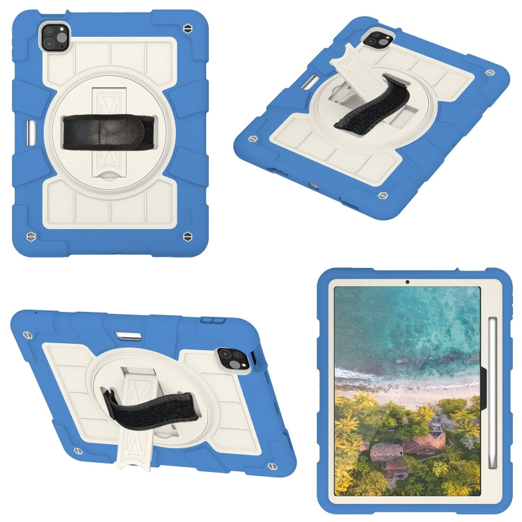For iPad Pro 11 2024 Silicone Hybrid PC Shockproof Tablet Case with Shoulder Strap(Azure Blue) - iPad Pro 11 2024 Cases by PMC TechLife | Online Shopping South Africa | PMC TechLife | Buy Now Pay Later Mobicred