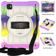 For iPad Pro 11 2024 Silicone Hybrid PC Shockproof Tablet Case with Shoulder Strap(Colorful Purple) - iPad Pro 11 2024 Cases by PMC TechLife | Online Shopping South Africa | PMC TechLife | Buy Now Pay Later Mobicred