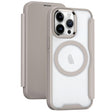 For iPhone 12 Pro MagSafe RFID Blocking Adsorption Flip Leather Phone Case(Khaki) - iPhone 12 / 12 Pro Cases by PMC TechLife | Online Shopping South Africa | PMC TechLife