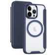 For iPhone 14 Pro MagSafe RFID Blocking Adsorption Flip Leather Phone Case(Purple) - iPhone 14 Pro Cases by PMC TechLife | Online Shopping South Africa | PMC TechLife