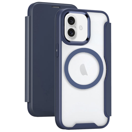 For iPhone 16 RFID Blocking Adsorption Flip MagSafe Leather Phone Case(Purple) - iPhone 16 Cases by PMC Jewellery | Online Shopping South Africa | PMC Jewellery | Buy Now Pay Later Mobicred