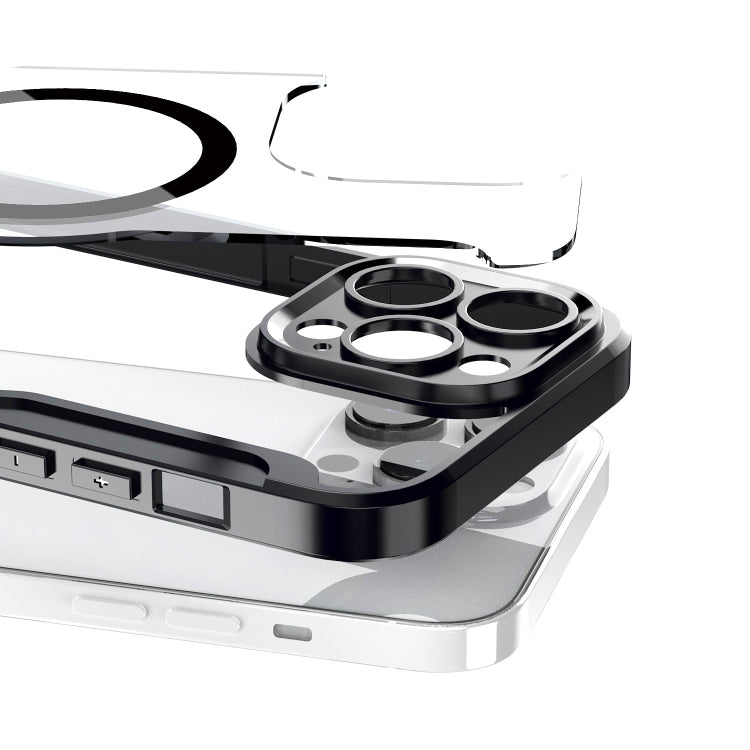 For iPhone 15 Pro MagSafe RFID Blocking Adsorption Flip Leather Phone Case(Blue) - iPhone 15 Pro Cases by PMC TechLife | Online Shopping South Africa | PMC TechLife