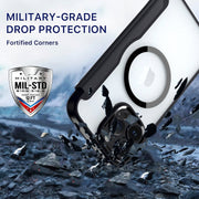 For iPhone 12 Pro MagSafe RFID Blocking Adsorption Flip Leather Phone Case(Khaki)