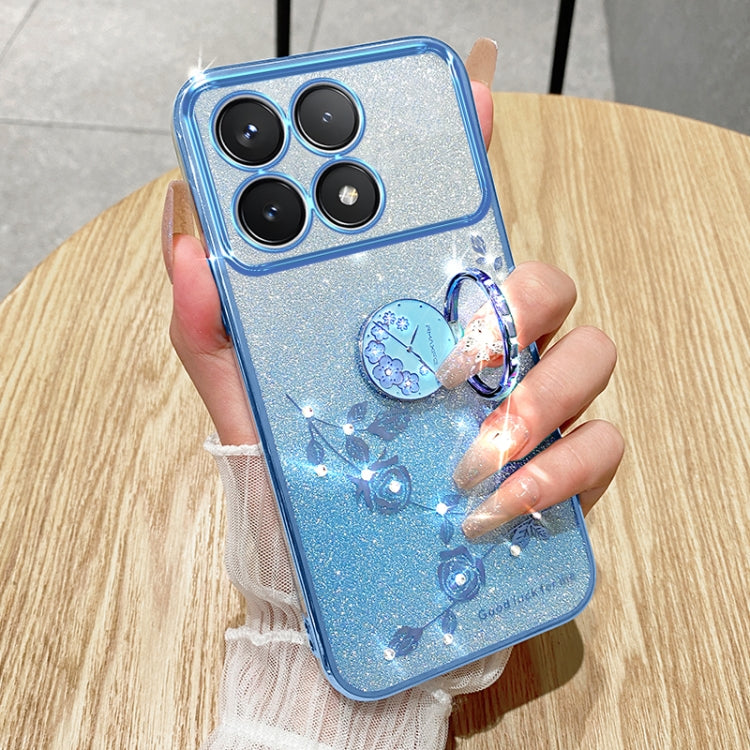 For Xiaomi Redmi K70 Gradient Glitter Immortal Flower Ring All-inclusive Phone Case(Pink) - K70 Cases by PMC TechLife | Online Shopping South Africa | PMC TechLife | Buy Now Pay Later Mobicred