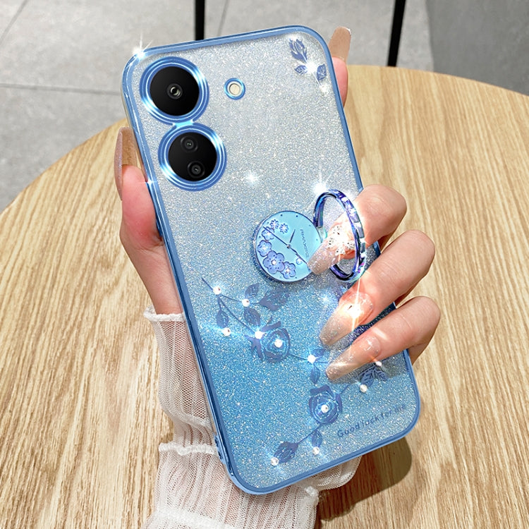 For Xiaomi Redmi 13C 4G Gradient Glitter Immortal Flower Ring All-inclusive Phone Case(Pink) - 13C Cases by PMC TechLife | Online Shopping South Africa | PMC TechLife | Buy Now Pay Later Mobicred