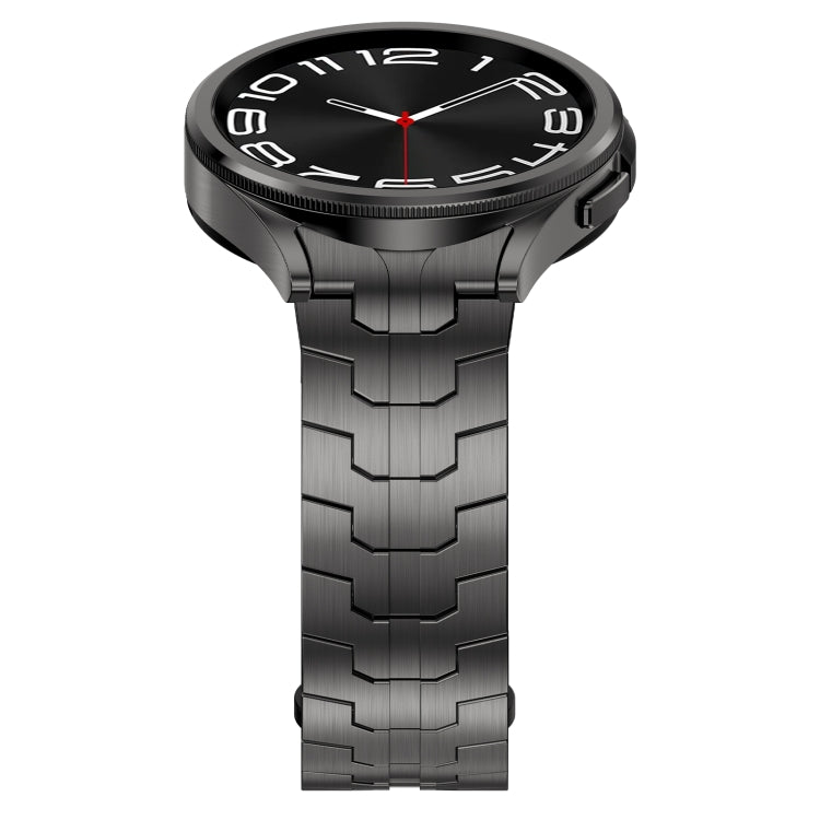 For Samsung Galaxy Watch 6 40 / 44mm Lron Man Curved Connection Stainless Steel Watch Band(Gray) - Watch Bands by PMC TechLife | Online Shopping South Africa | PMC TechLife