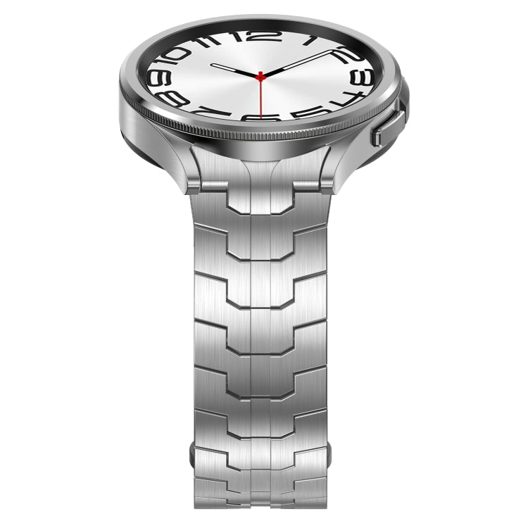 For Samsung Galaxy Watch 4 40 / 44mm Lron Man Curved Connection Stainless Steel Watch Band(Gray) - free shipping - PMC TechLife - Order now!