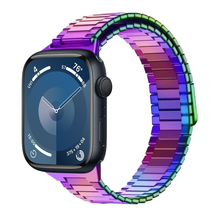 For Apple Watch Series 9 45mm Bamboo Magnetic Stainless Steel Metal Watch Strap(Color) - Watch Bands by PMC TechLife | Online Shopping South Africa | PMC TechLife