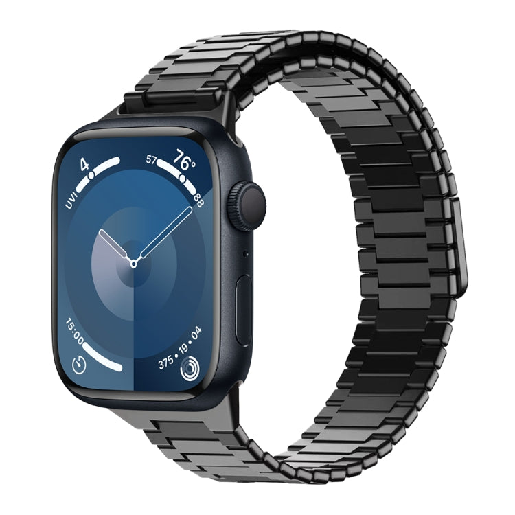 For Apple Watch Series 9 41mm Bamboo Magnetic Stainless Steel Metal Watch Strap(Black) - free shipping - PMC TechLife - Order now!