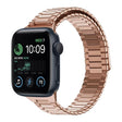For Apple Watch SE 2022 44mm Bamboo Magnetic Stainless Steel Metal Watch Strap(Rose Gold) - Watch Bands by PMC TechLife | Online Shopping South Africa | PMC TechLife