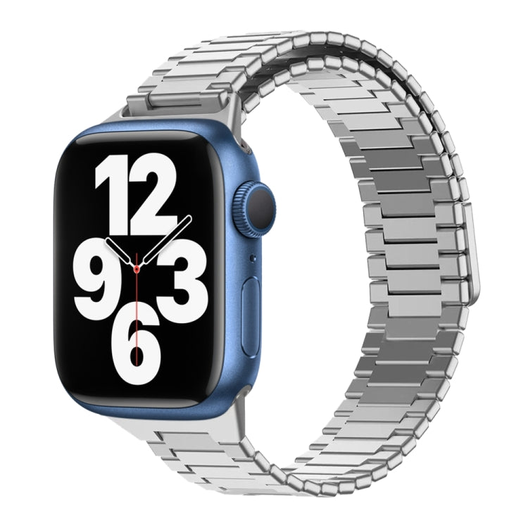 For Apple Watch Series 7 45mm Bamboo Magnetic Stainless Steel Metal Watch Strap(Silver) - free shipping - PMC TechLife - Order now!