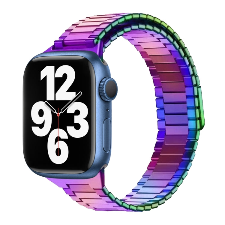 For Apple Watch Series 7 45mm Bamboo Magnetic Stainless Steel Metal Watch Strap(Color) - Watch Bands by PMC TechLife | Online Shopping South Africa | PMC TechLife
