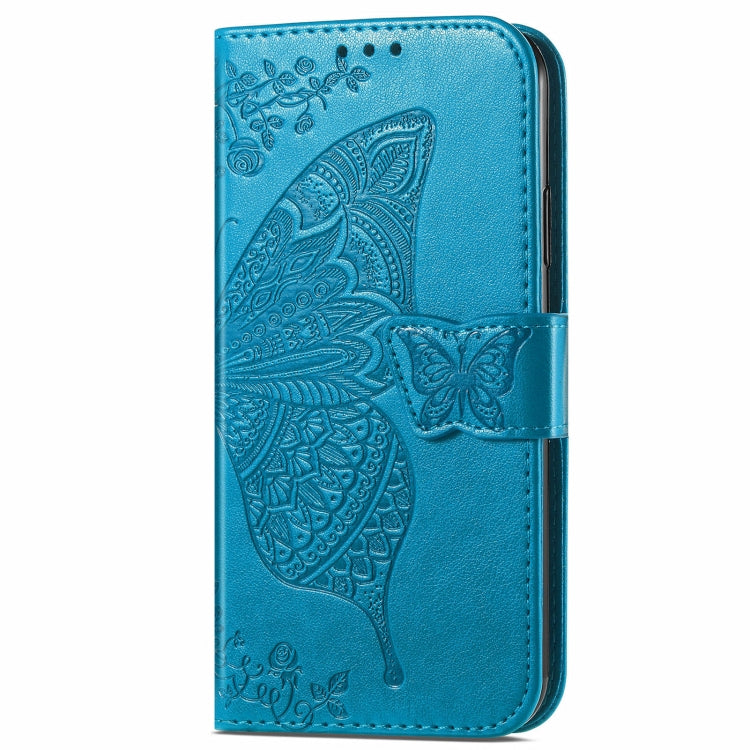 For Blackview A96 Butterfly Love Flower Embossed Leather Phone Case(Blue) - More Brand by PMC TechLife | Online Shopping South Africa | PMC TechLife