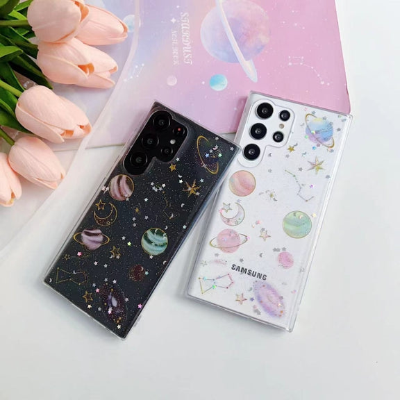 For Samsung Galaxy S25 Ultra 5G Cosmic Star Glitter Epoxy TPU Phone Case(Transparent)