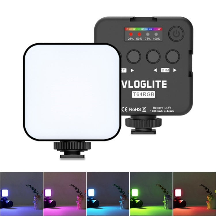 VLOGLITE T64RGB Mini Pocket Beauty Light Portable RGB Fill Light Cell Phone Camera Video Fill Light - free shipping - PMC TechLife - Order now!
