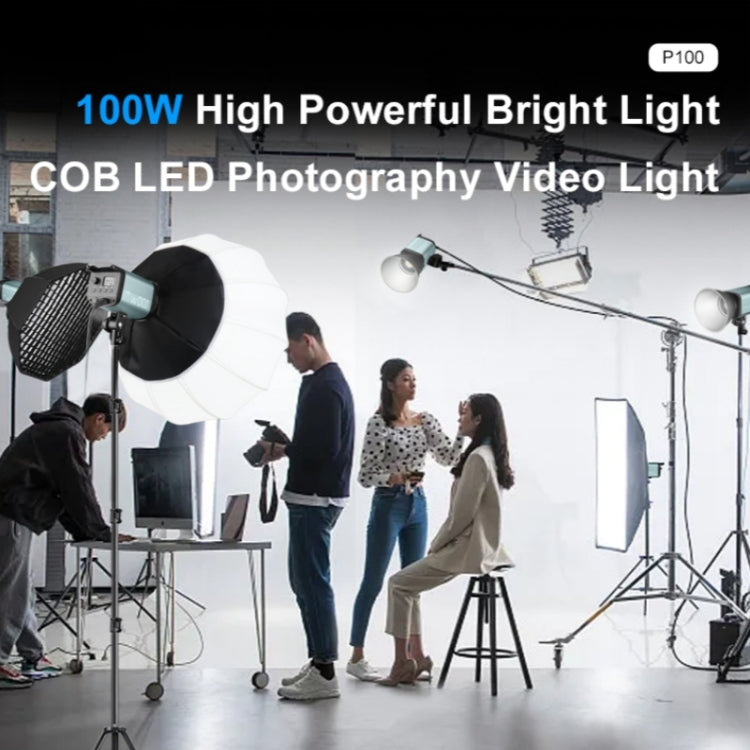 VLOGLITE P100 Professional Photography Video Fill Light 100W High Powerful Bright COB LED Light, Plug:EU Plug