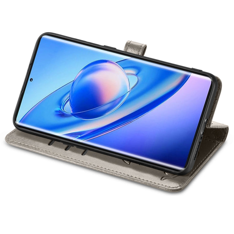 For Blackview A200 Pro Cat and Dog Embossed Leather Phone Case(Grey) - More Brand by PMC TechLife | Online Shopping South Africa | PMC TechLife