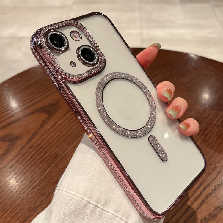For iPhone 14 Diamond Gradient Plated MagSafe TPU Phone Case(Pink) - iPhone 14 Cases by PMC TechLife | Online Shopping South Africa | PMC TechLife