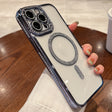 For iPhone 12 Pro Max Diamond Gradient Plated MagSafe TPU Phone Case(Blue) - iPhone 12 Pro Max Cases by PMC TechLife | Online Shopping South Africa | PMC TechLife