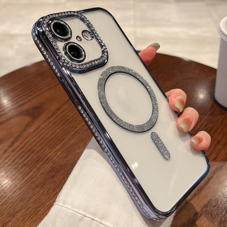 For iPhone 16 Plus Diamond Plated MagSafe TPU Phone Case(Blue) - iPhone 16 Plus Cases by PMC TechLife | Online Shopping South Africa | PMC TechLife | Buy Now Pay Later Mobicred